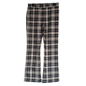 No Boundaries Black and Cream Plaid Boot Cut Pants